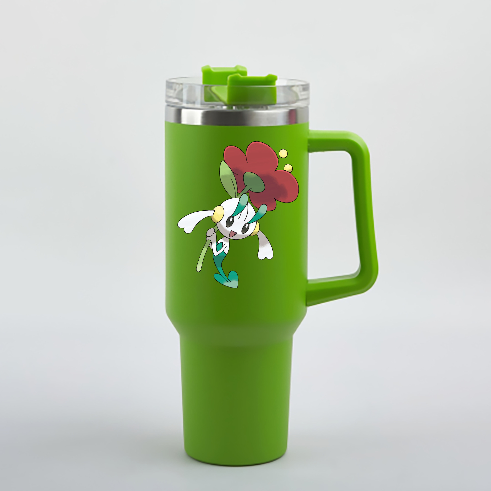 （画像用） ポケットモンスター Pokémon 1200mL車用タンブラー - クリスタルステッカー（プラスチックストロー付き）